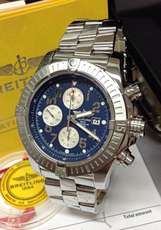 Breitling Avenger A13370 Blue Dial Serviced By Breitling