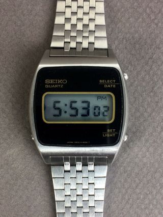 Vintage Seiko Quartz Digital Watch 0432 - 4030 - G Stainless 1970’s