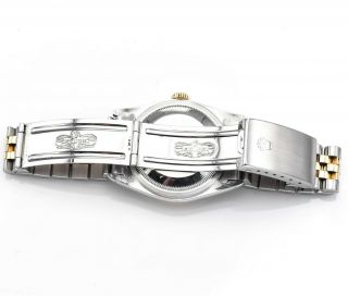 Vintage 1990 Rolex Datejust Diamond Dial Watch Men ' s 16233 Two Tone 18K Gold/SS 6