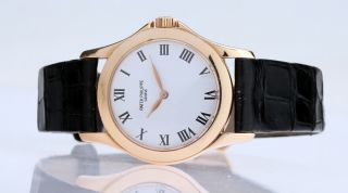 Patek Philippe Calatrava Ref 4905 18k Rose Gold Ladies Wristwatch