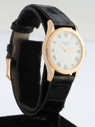Patek Philippe Calatrava Ref 4905 18k Rose Gold Ladies Wristwatch 6