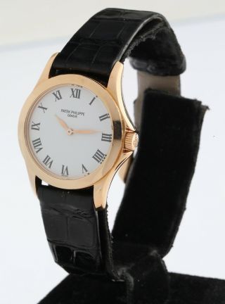 Patek Philippe Calatrava Ref 4905 18k Rose Gold Ladies Wristwatch 7