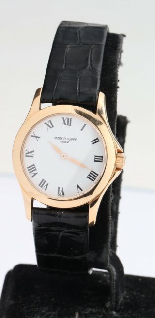 Patek Philippe Calatrava Ref 4905 18k Rose Gold Ladies Wristwatch 8