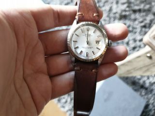 Rolex Datejust 1603 White Dial White Gold 36mm Vintage