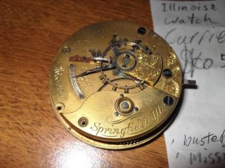 1874 Illinois Springfield Watch Co.  18 Size,  " For Repair " Dial.  L@@k