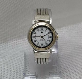 Vintage Ecclissi Solid.  925 Sterling Silver & Gold P.  Date Ladies Watch 16440