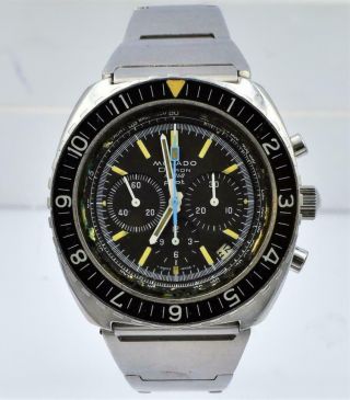 Rare Men ' s Over Sized Movado Datron HS - 360 Pilot Automatic Chronograph Watch 2