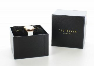 6c14 Ted Baker Te2122 Rose Gold & White Leather Women 