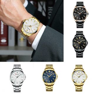 Curren Watches Men Fashion Watch Stainless Steel Quartz Stone Watch Waterproof