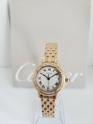 Cartier 18k Yellow Gold Panther - Cougar " Diamonds Everywhere  Papers "