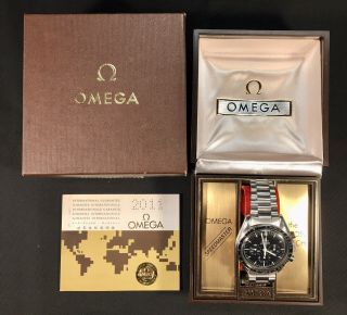 Vintage 100 Auth 1975 Omega Speedmaster Professional Moon Watch W/ Box & Paper