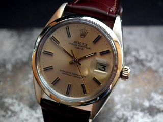 Just 1980 Gold Capped Rolex Oyster Perpetual Date Gents Vintage Watch 11