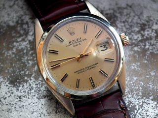 Just 1980 Gold Capped Rolex Oyster Perpetual Date Gents Vintage Watch 8