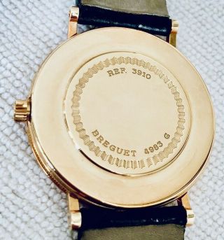 Breguet 18K Gold Ref 3910 Men ' s Dress Wrist Watch Vintage w. 4
