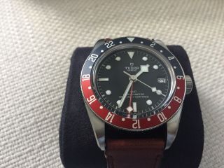 100 AUTHENTIC  TUDOR BLACK BAY GMT LEATHER STRAP WATCH M79830RB - 0002 2