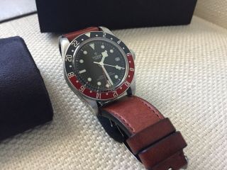 100 AUTHENTIC  TUDOR BLACK BAY GMT LEATHER STRAP WATCH M79830RB - 0002 3
