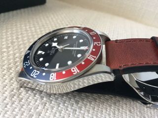 100 AUTHENTIC  TUDOR BLACK BAY GMT LEATHER STRAP WATCH M79830RB - 0002 4