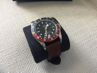 100 AUTHENTIC  TUDOR BLACK BAY GMT LEATHER STRAP WATCH M79830RB - 0002 5