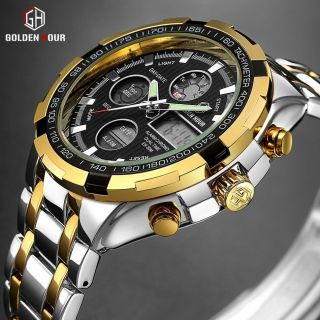 Luxury Watch Brand Quartz Wrist Analog Digital Watches Men Sport Stainless