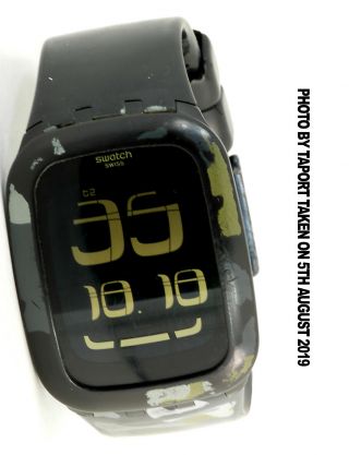 Swatch Touch Camouflage Surb105 Swiss Made Digital Military Tactical Watch