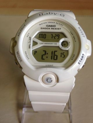 Casio Baby - G Lcd Digital White Resin Ladies Watch Bg - 6903 - 7ber.