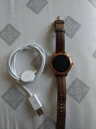 Fossil Q Gen 3 Venture Rose Gold Leather Touchscreen Smart Watch No Box