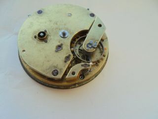 fusee detent chronometer movement pocket watch circa 1860 - 70s sprung 7