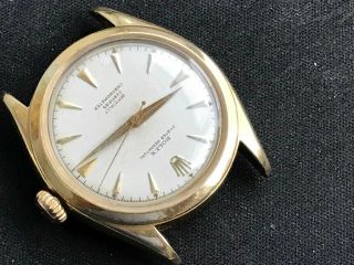 Rare Rolex Vintage 14K Gold Bubble Back Red Ink 6084 Oyster Perpetual From 1952 4