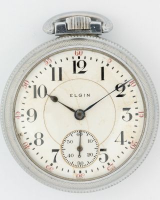 Antique Elgin 18s 19j Adj.  B.  W.  Raymond Pocket Watch For Restoration From Estate