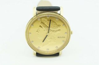 Bulova Mens 97d105 140th Anniversary Diamond Accent 39mm Watch 21961