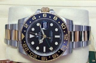 Rolex Gmt Master Ii Z754008 Gold & Stainless Steel With Ceramic Insert
