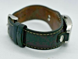 Women ' s FOSSIL Fuel Steel Watch,  Black Leather Cuff,  White Dial Date JR8129 5