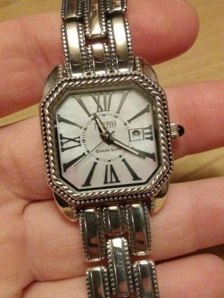 Ecclissi Sterling Silver 925 Mother Of Pearl Roman Watch 33625