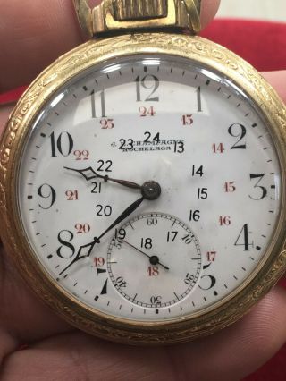 Very rare Vintage Zenith pocket watch 15 jewels open face 10K gold rolled (C) 2