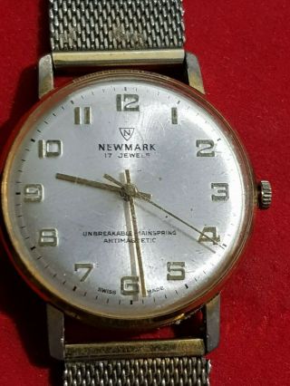 Gents Vintage Newmark Watch 17 Jewel Spares Repairs