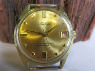 Vintage Marcel & Cie Mens Automatic Swiss Watch Day Date Runs & Stops Rp