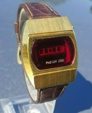 Vintage Phasar 2000 Sears Roebuck Co.  Digital Red Led Watch