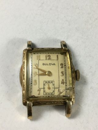 1951 Vintage Bulova Art Deco L1 / 17 Jewel / 10bm / 3930523 10k Rgp Watch