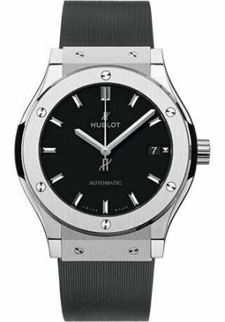 Hublot Classic Fusion In Titanium With Rubber Strap 45mm With Authentic Box