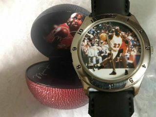Vintage Michael Jordan Watch 23 Wilson 1997 With Basketball Case