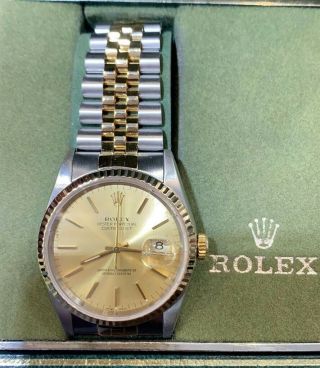 Rolex Datejust Auto 18k yellow gold x series Men ' s jubilee bracelet watch 36mm 5