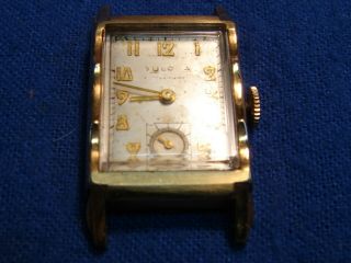 Bulova 7aa Wrist Watch In 10 K Gold Filled Case Running
