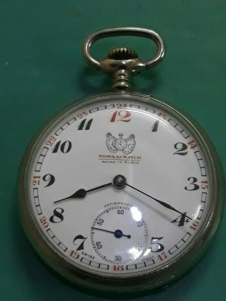 Cortebert (nomlas) Pocket Watch Chronometer 17 Jewels Swiss Movement 616