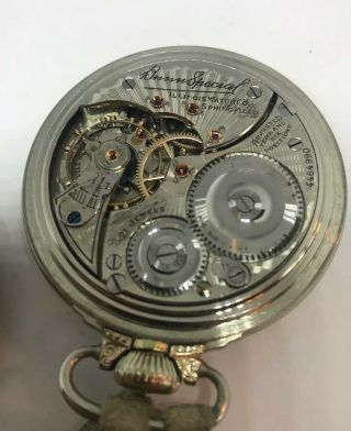 1921 Illinois Bunn Special Model 9 Pocket Watch 21j 16s E275 5