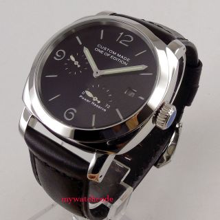 44mm Parnis factory black dial date power reserve ST2530 Automatic Mens Watch 2