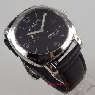 44mm Parnis factory black dial date power reserve ST2530 Automatic Mens Watch 3