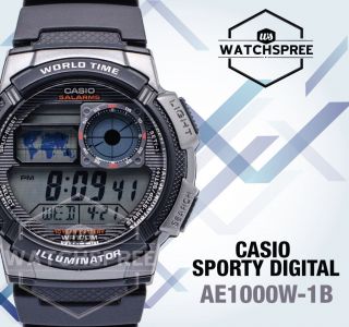 Casio Standard Digital Sporty Design Watch Ae1000w - 1b