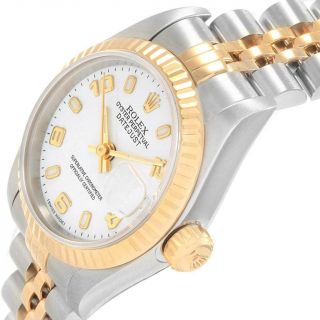 Rolex Datejust 26 Steel Yellow Gold White Dial Ladies Watch 79173 5