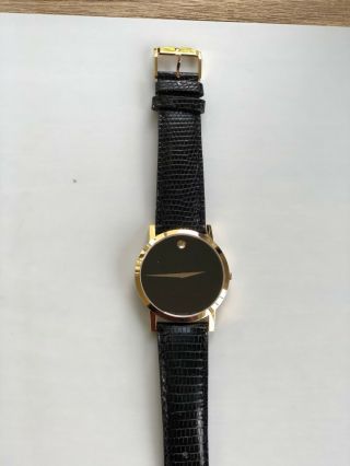 Movado Museum 2100005 Wrist Watch For Men - W/ Leather Case
