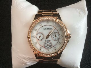 Sekonda N4749 Rose Gold Ladies Watch With Crystals